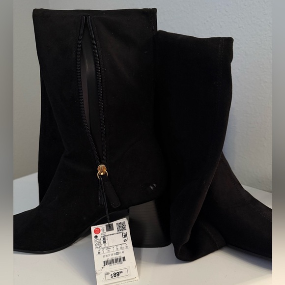 Zara Black Lace Up Boots - Picture 4 of 4